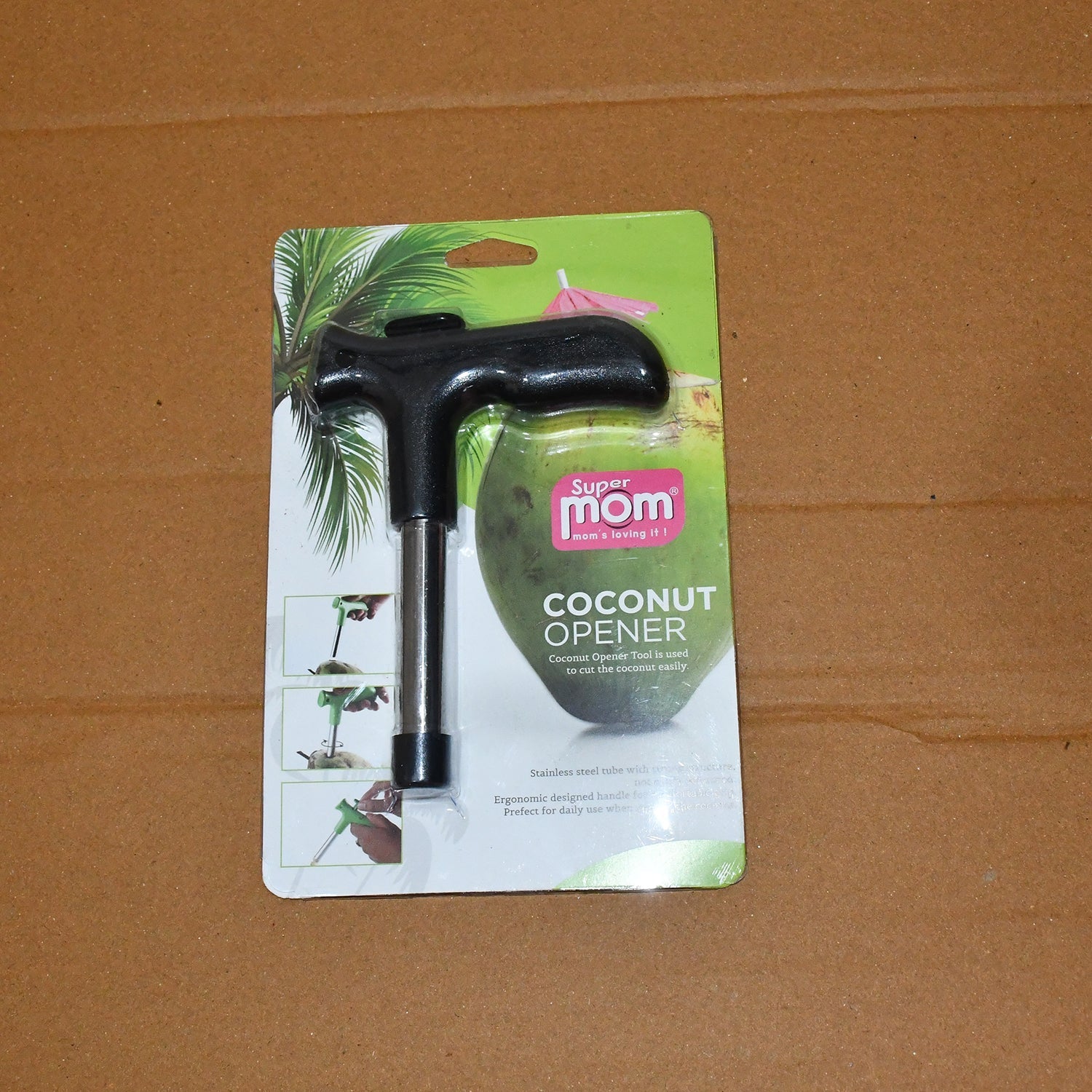 Supermom Coconut Opener Tool with Ergonomic Handle (1 Pc) Supermom Coconut Opener Tool with Ergonomic Handle (1 Pc)